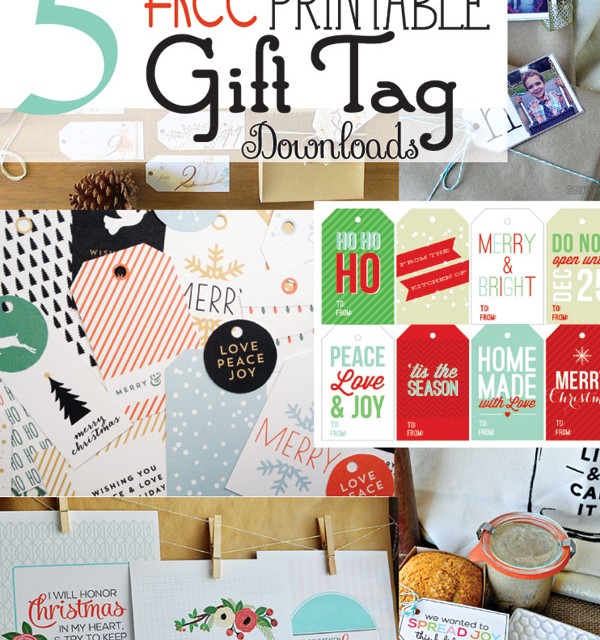 5 Free Printable Christmas Gift Tags {SohoSonnet}