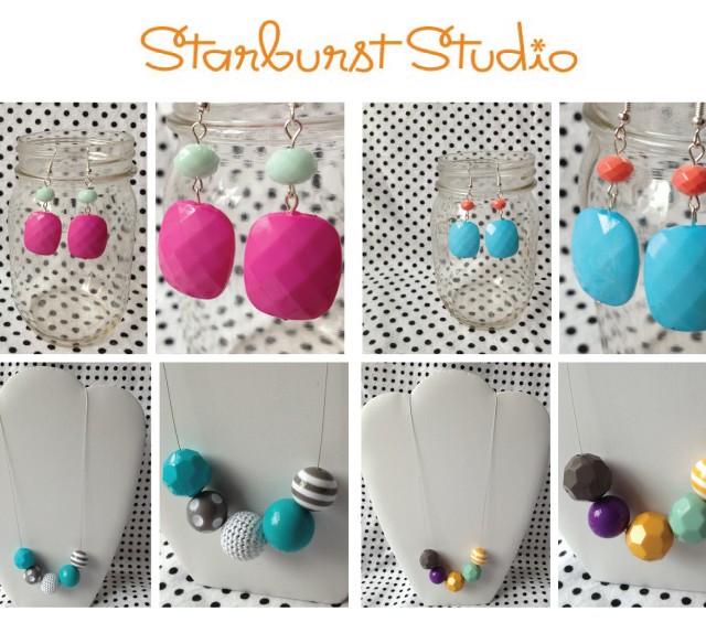 Starburst Studio Earrings and Necklaces