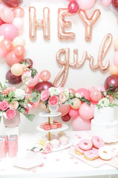 Galentine's Dessert Table & Backdrop - cakeandconfetti.com