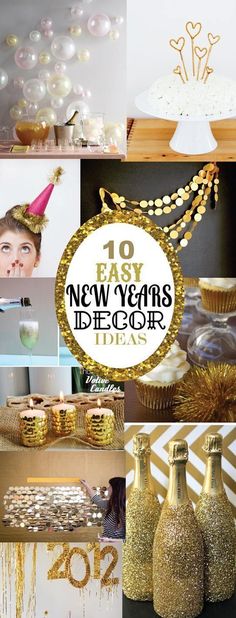 10 Easy DIY New Years Eve Decorating Ideas for your home, party or just for fun!