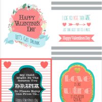 Valentines Day Wine and Beer Gift Labels