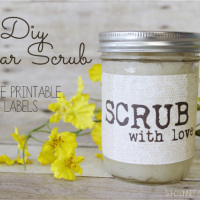 Sugar Scrub + Burlap and Lace Printable Jar Labels