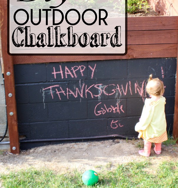 DIY Outdoor Chalkboard {Sohosonnet.com} #DIY #Chalkboard #kids