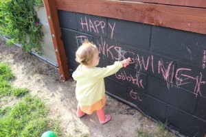 DIY Outdoor Chalkboard