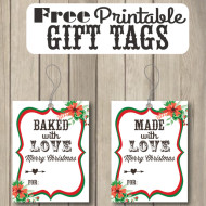 Baked with Love Free Printable Gift Tags