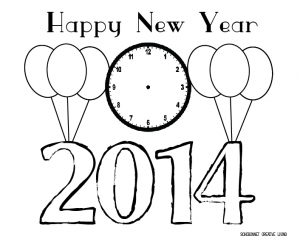 New Year Coloring Page Printable