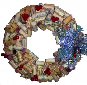 Wine Cork Christmas Wreath