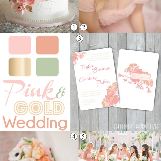 Gold and Pink Wedding Inspiration - SohoSonnet Creative Living