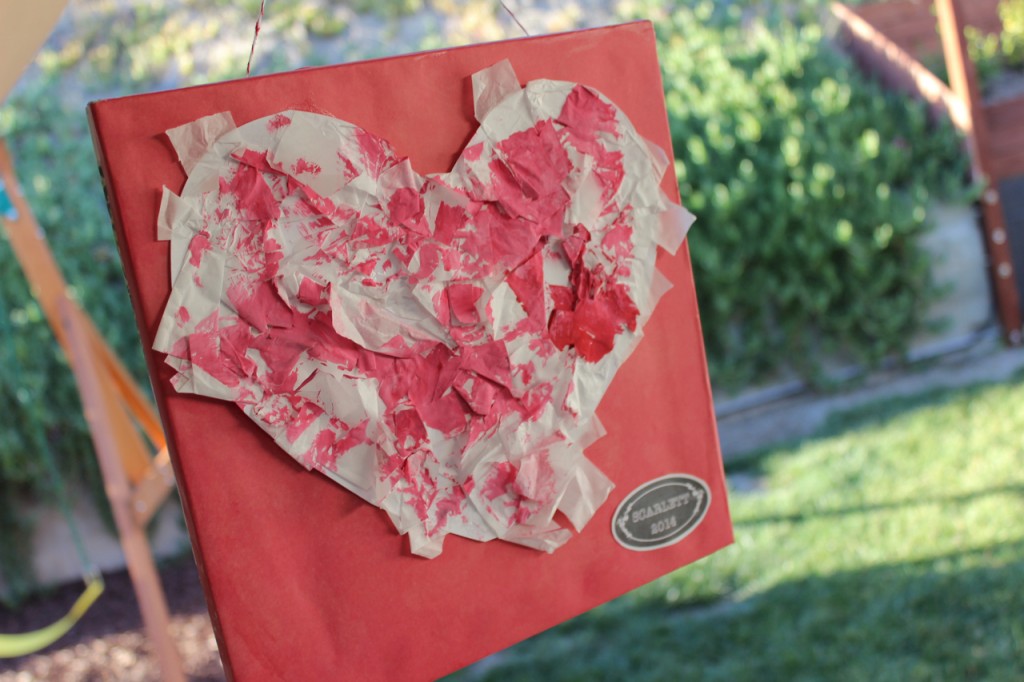 Toddler Valentine heart craft gift