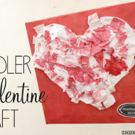 Toddler Painted Valentine Heart Craft