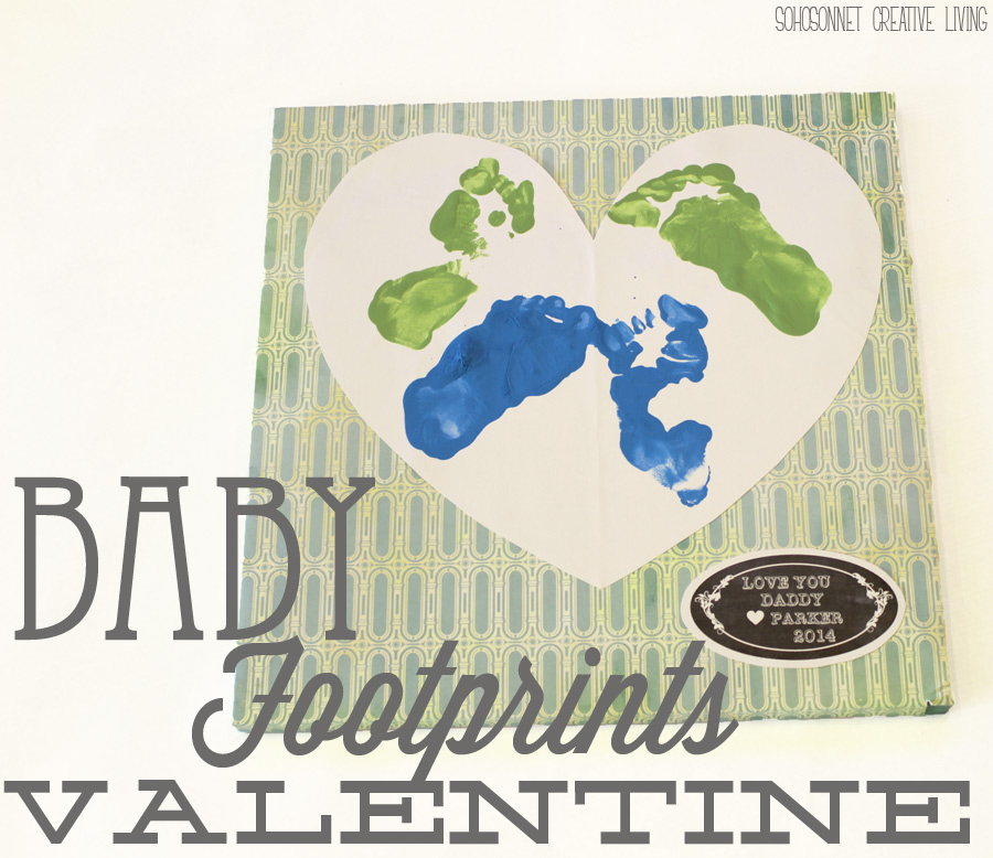 Baby Footprints Heart Valentine