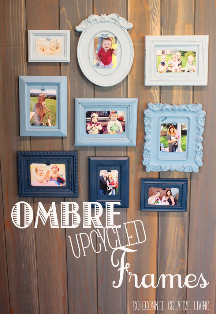 Ombre Upcycled Picture Frame Collage