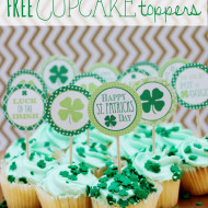 St. Patricks Day Cupcake Toppers – Free Printables