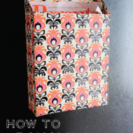 Cereal Box Upcycled into a Magnetic Paper Bin