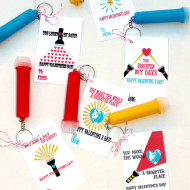 Free Flashlight Valentine Printables