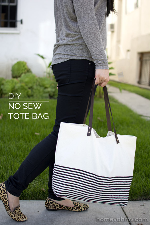 DIY No Sew Canvas Tote
