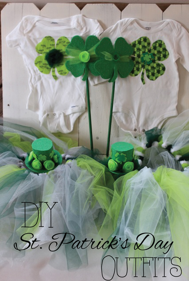 St. Patricks day toddler outfit Tutu Dress hat Wand - SohoSonnet