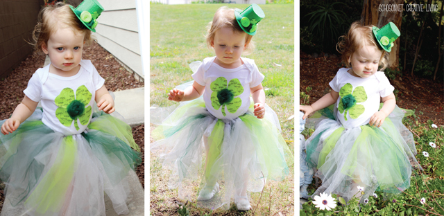 St. Patricks day toddler outfit Tutu Dress hat Wand - SohoSonnet