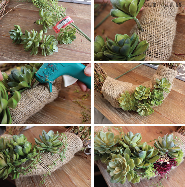Rustic Succulent Grapevine Wreath