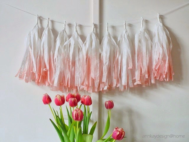 Water Color Tissue Tassle Garland DIY