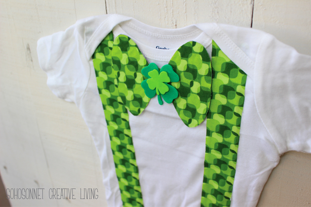 Easy DIY Boys Bow Tie Oneslie St. Patricks day