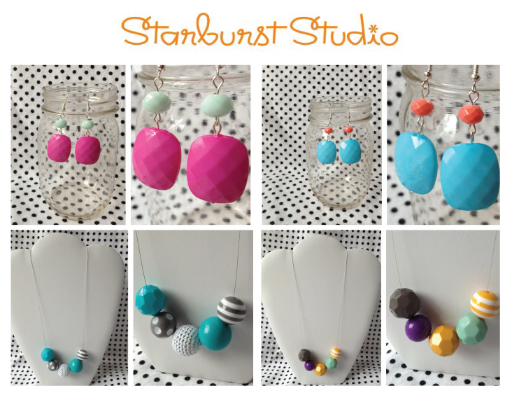 Starburst Studio Earrings and Necklaces