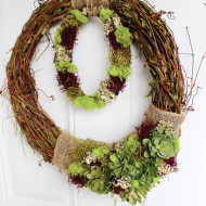 Rustic Succulent Grapevine Wreath