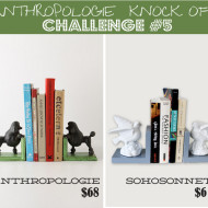 Anthropologie Challenge {Day #5} – Bird DIY Bookends
