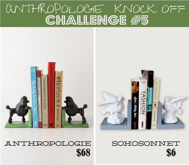 Bird Book Ends Anthropologie Knock Off - SohoSonnet Creative Living