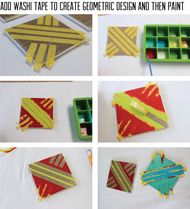 DIY Wood Geometric Coasters Anthropologie Knock Off - SohoSonnet Creative Living