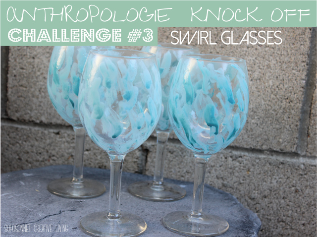 Nail Polish Swirl Glasses Anthropologie Knock Off - SohoSonnet Creative Living