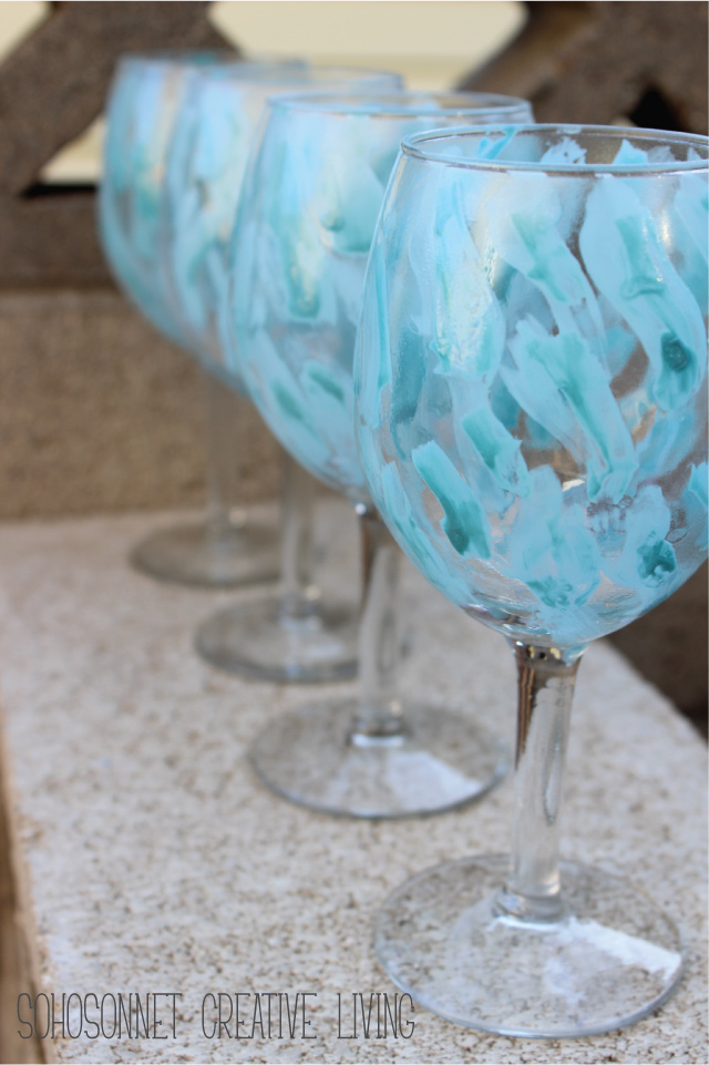 Nail Polish Swirl Glasses Anthropologie Knock Off - SohoSonnet Creative Living