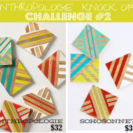 Anthropologie Challenge Week {Day #2} – Geometric Wood Coasters