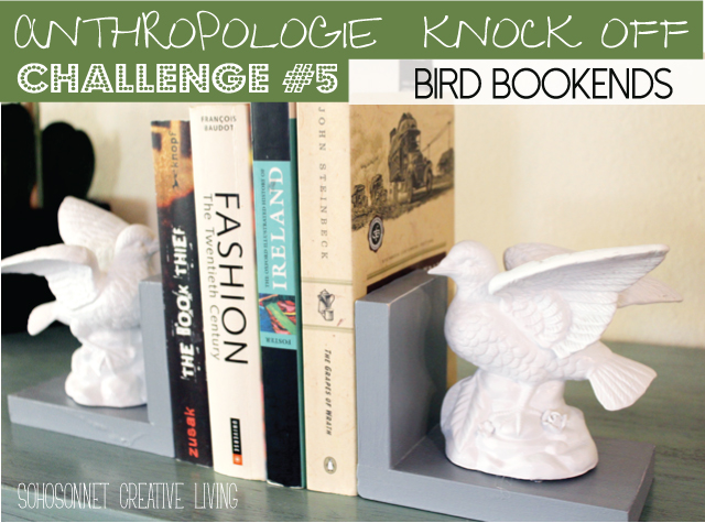 Bird Book Ends  Anthropologie Knock Off - SohoSonnet Creative Living