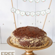 Free Printable Cake Topper {Contributor Post My Crafty Spot}