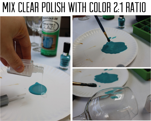 Nail Polish Swirl Glasses Anthropologie Knock Off - SohoSonnet Creative Living