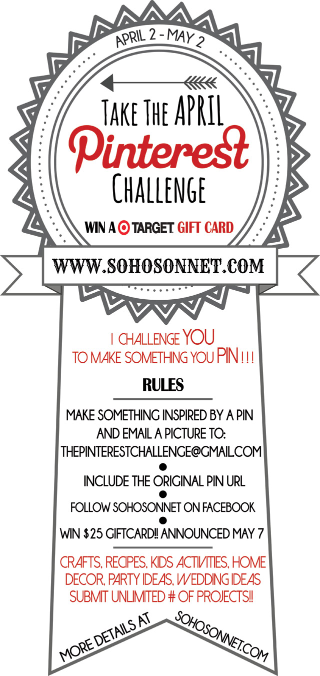 PINTEREST CHALLENGE APRIL - SOHOSONNET