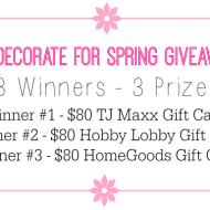 Redecorate For Spring Giveaway!!