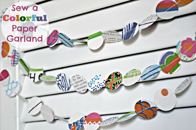 circle garland, paper punch