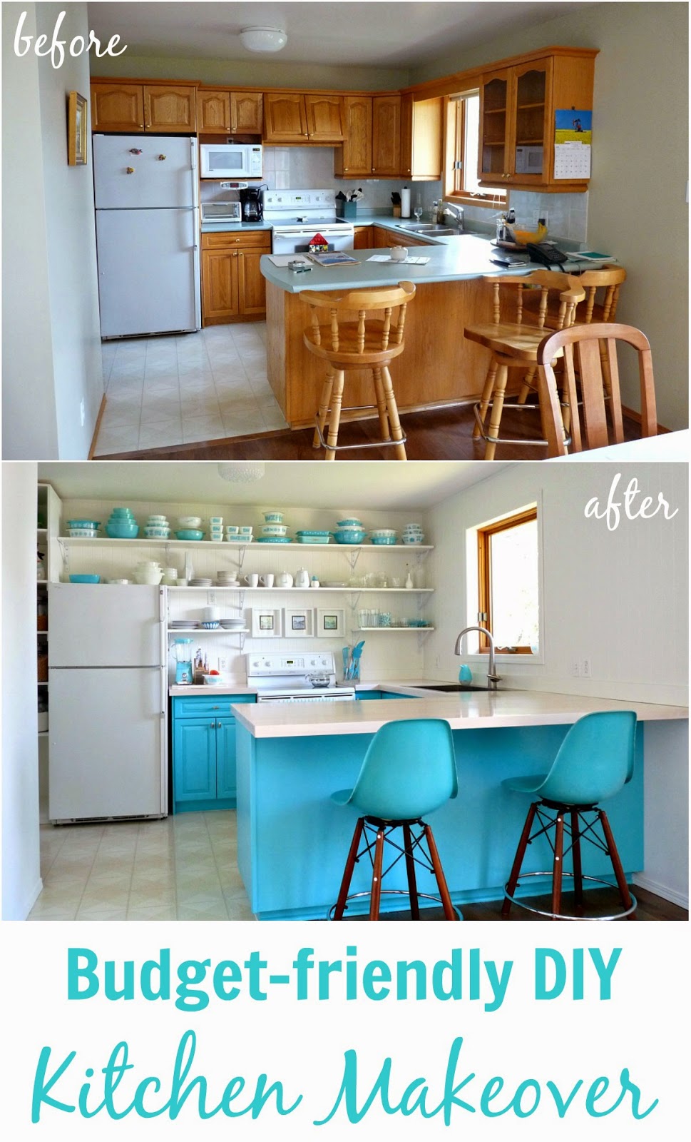 Turquoise Kitchen Collage