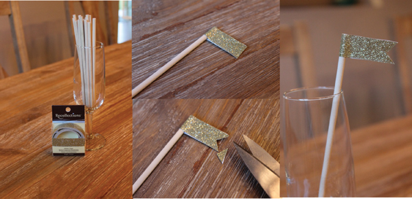 Champagne swizzle stir sticks